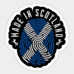 Scotland Fingerprint Flag Design Scottish Pride Roots Sticker